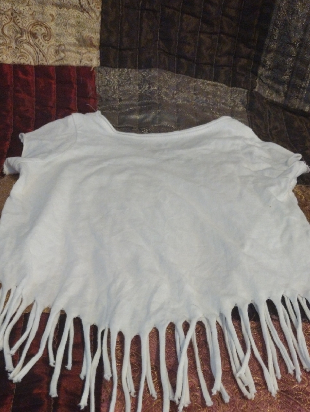 Tiny Turnip TT Gear White 'Love Braves' Short Sleeve Fringe Tee - Picture 12 of 12